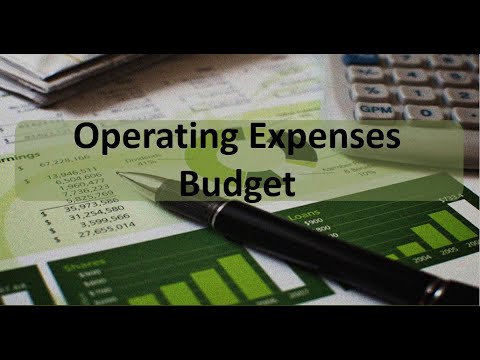 Master Budget: Operating Expense Budget