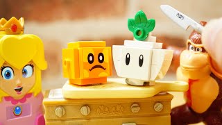 LEGO super mario StopMotion cooking!「turnip super star Sauté」 レゴマリオの不思議な料理「カブのスーパースター炒め」