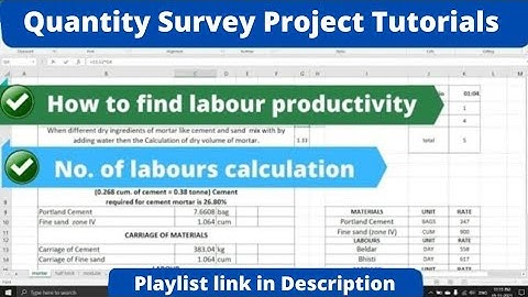 How to find labour productivity or efficiency for construction | No. of labours calculation formula