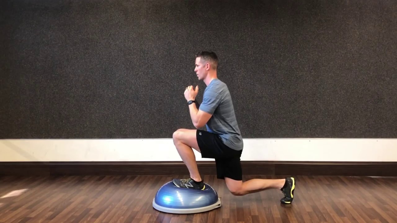 Bosu Front Foot Elevated Split Squat - YouTube