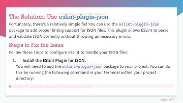 How to Fix ESLint Errors on JSON Files