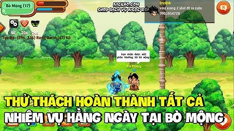 Ngọc Rồng Online - Thử Thách Làm Tất Cả Nhiệm Vụ Hằng Ngày Bò Mộng và phần quà bất ngờ