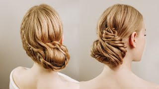 The most sophisticated hairstyle I&#39;ve ever done in 10. 10 min basket bun  for school and  prom.