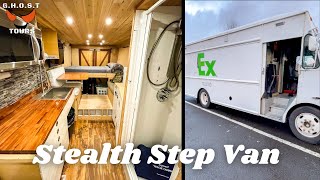 Stealth Step Van TOUR  FedEx Truck Converted into Tiny Home