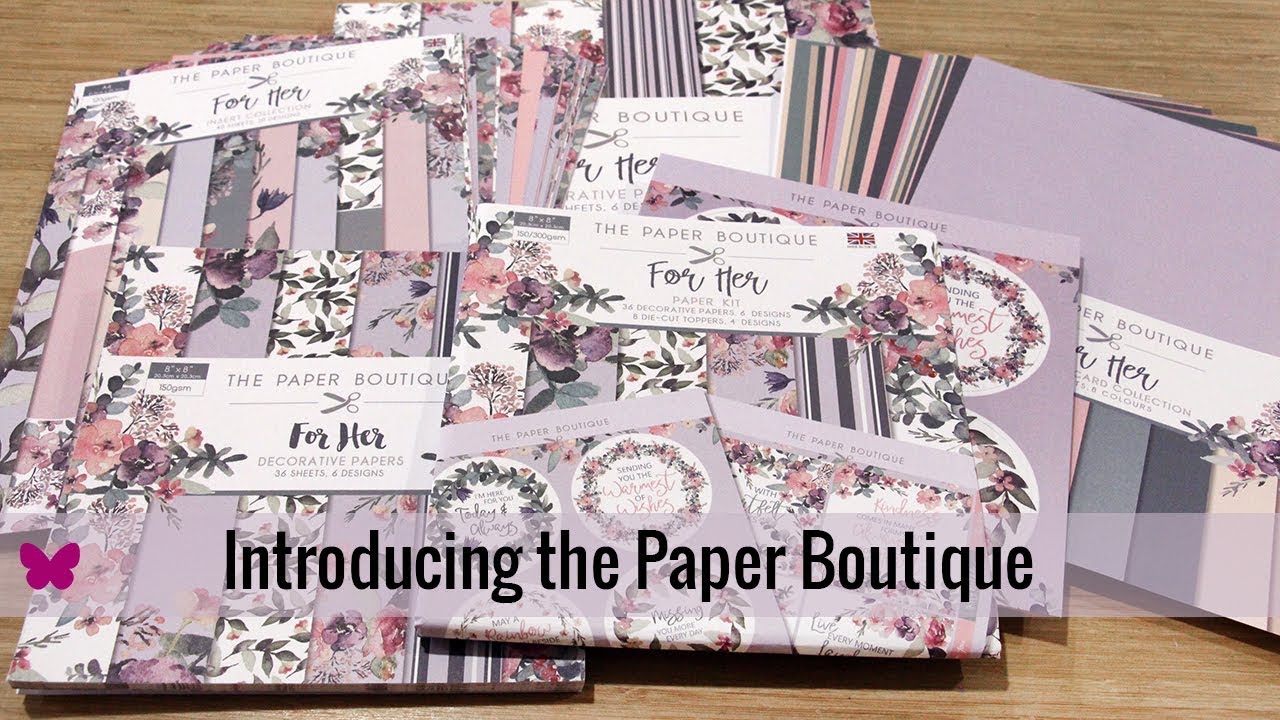 THE PAPER BOUTIQUE Decorative Papers FOR HER 36 Sheets 6 Designs 6/" PB1084