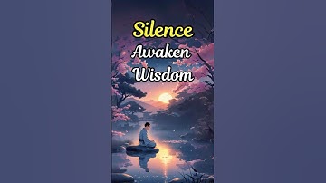 SILENCE - THE HIDDEN DOOR TO INFINITE WISDOM | Unlock Your Inner Peace  #meditation #motivation