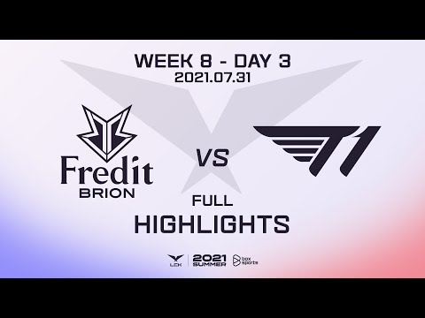 BRO vs T1 Highlights ALL GAMES LCK Summer Split 2021 W8D3 | Fredit BRION vs T1