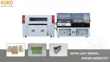 GH 600LV+SF 5030LG fully-auto closure vertical L sealer shrink wrapping machine for boxes packing