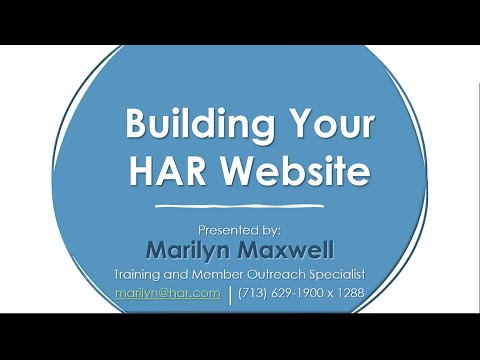 Webinar: How to Build Your HAR Member Website