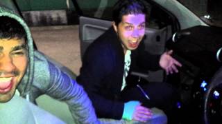 Mitchel titchel doing sexy dance - car rave!!!!