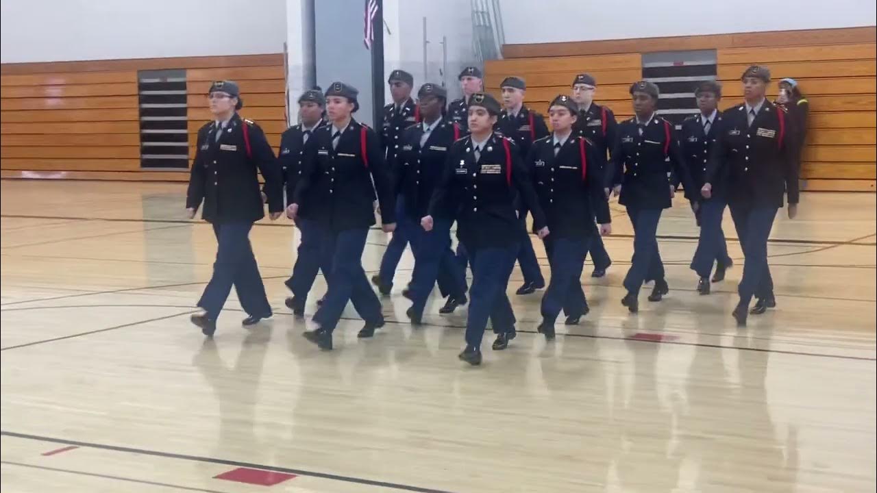 Union HS Army JROTC Unarmed Regulation Drill Team at Delsea HS Drill