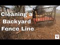 Cleaning a Backyard Fence Line