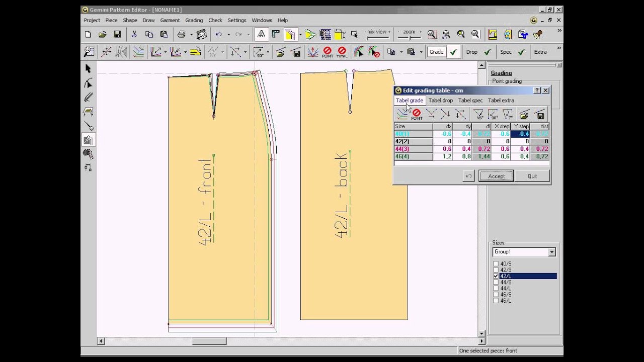 Tạo bảng size trong Gemini Pattern Editor - YouTube