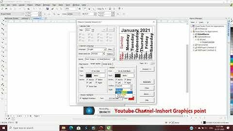 Learn  CorelDraw in Hindi// How to Calendra Desgin /Macro-Basic// 2021 Calendar Date and Months T