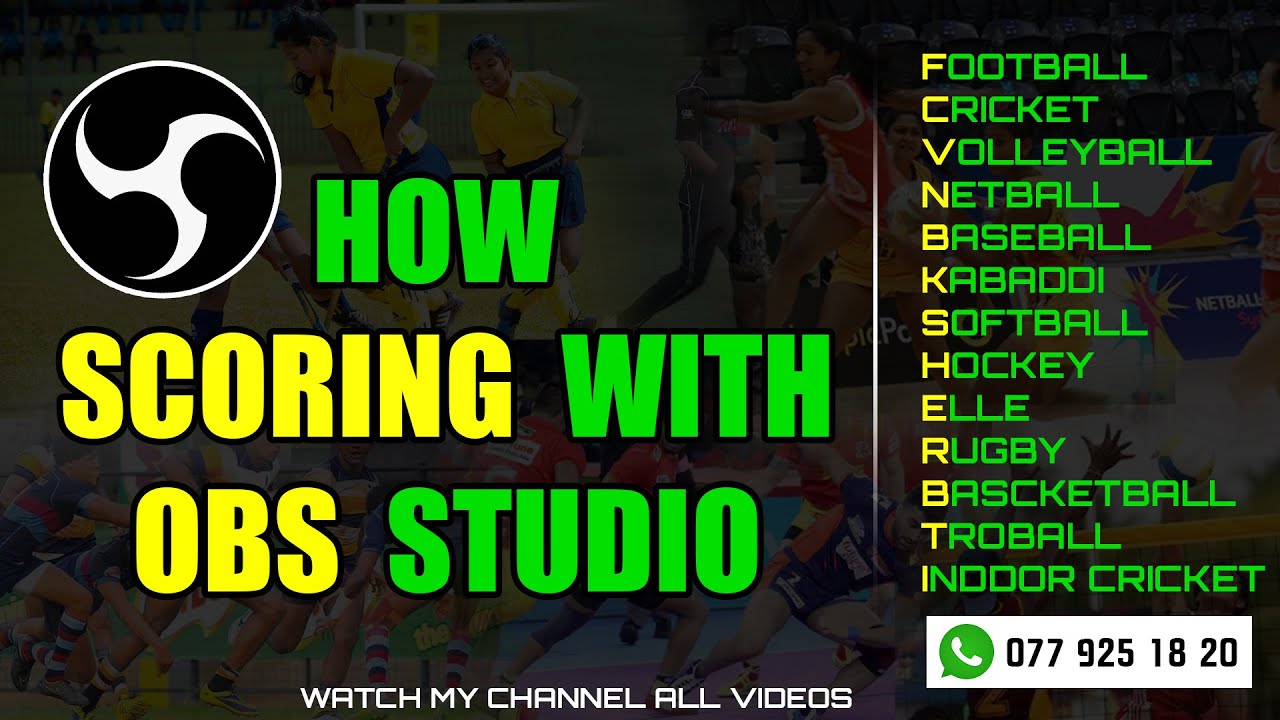 HOW SCORING WITH OBS STUDIO Cricket Scoring Ticker Show ON your Live Streaming with Obs 