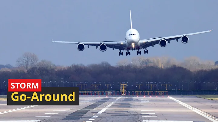 Airbus A380 fighting with storm during landing at ...