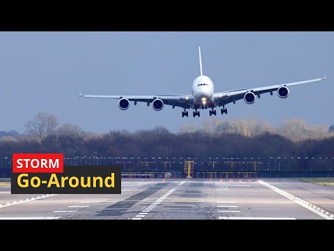 A380 Bravely Lands in Stormy Weather