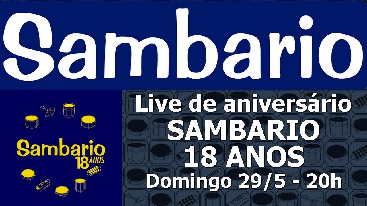 LIVE SAMBARIO ESPECIAL DE ANIVERSÁRIO – 18 ANOS (29/5/2022)