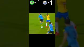 Brazil Vs Uruguay 2018 World Cup Qualifiers Highlights ( Brazil🔥)#Shorts