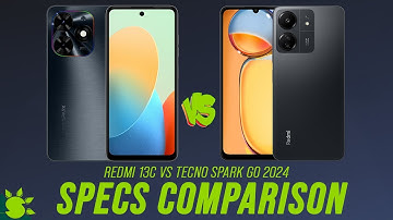 Tecno Spark Go 2024 vs Xiaomi Redmi 13C Specs Comparison