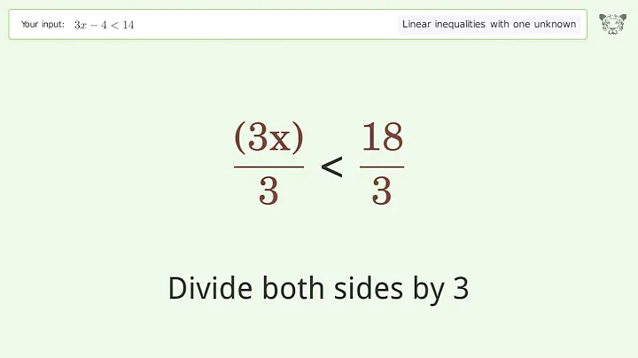 Solving Linear Inequalities: 3x-4 is Smaller Than 14