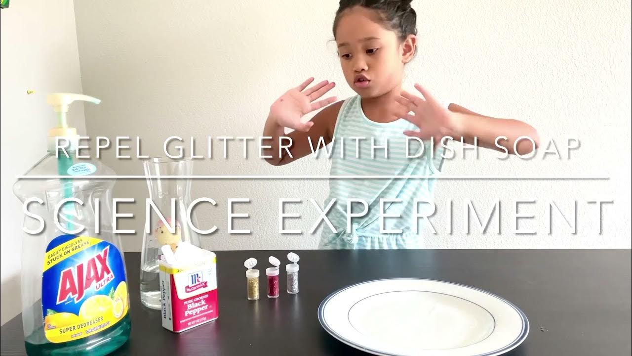 Indoor easy Home Science Experiment Magic Glitter Hand washing Repel