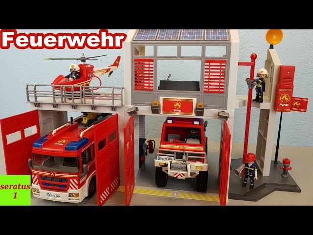 storhedsvanvid pust Souvenir Playmobil Feuerwehr Große Feuerwache 9462 auspacken seratus1 - YouTube