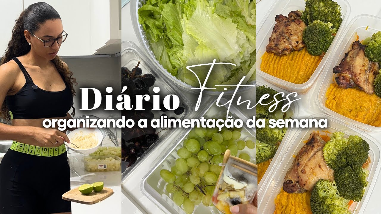 Refeições saudáveis da semana, organização, tudo o que o que compramos no mercado e rotina saudável