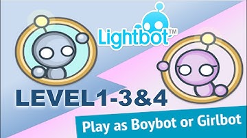Lightbot Solution Level 1-3&4