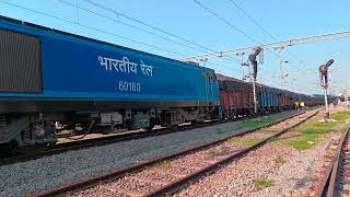 Jet Engine type Notch Up and Humming by Most Powerful Loco of IR SRE WAG12B #60160 with Freight