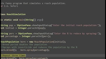 Prog. Project - Roach Population (Java)