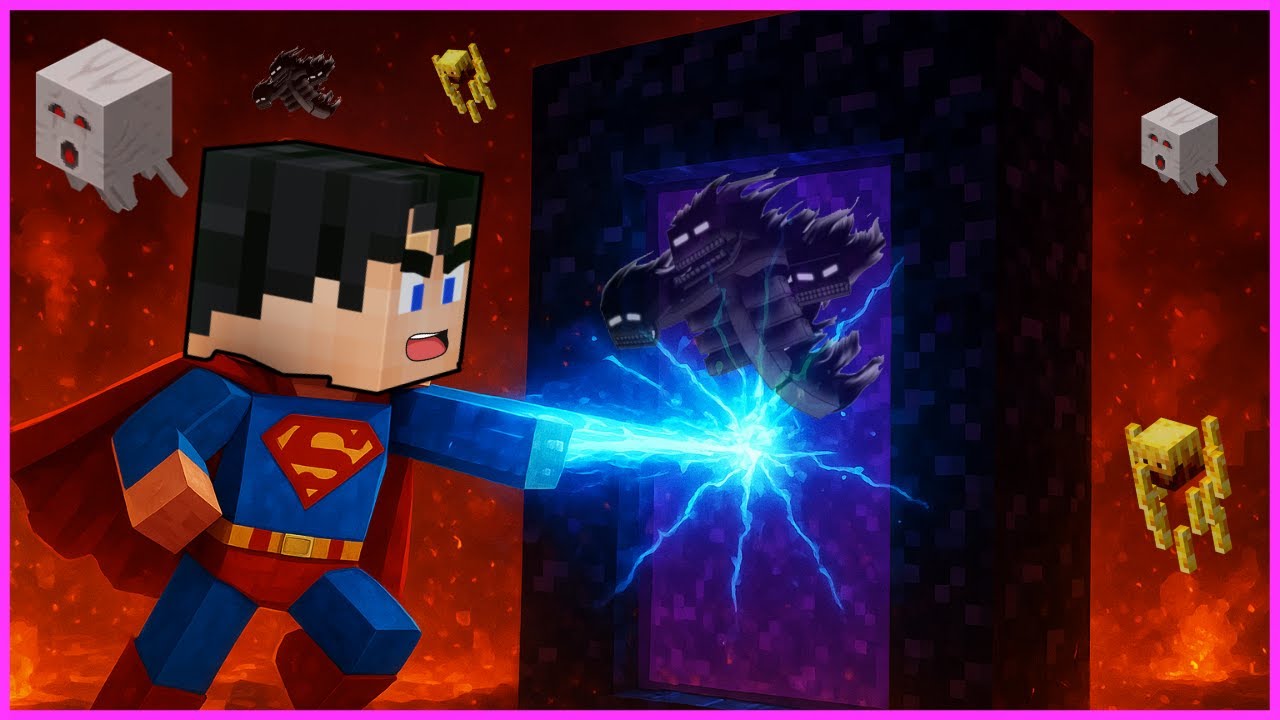 SÜPERMEN NETHER PORTALLARINI MÜHÜRLEDİ! (Minecraft)