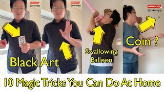 10 magic tricks you can learn at home super easy #マジック種明かし #magia #마술 #truco de magia