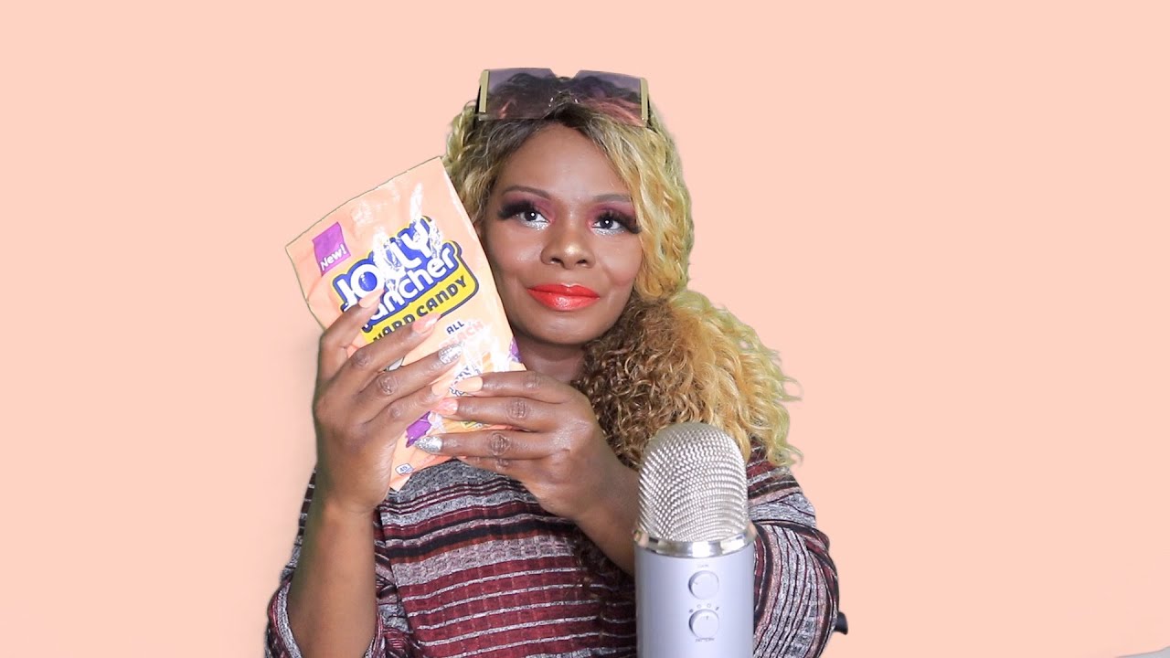 Peach Jolly Ranchers ASMR Eating Sounds