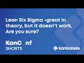 Lean Six Sigma - Great on Theory, but It Doesn't Work. Are You Sure? | KanConf Shorts