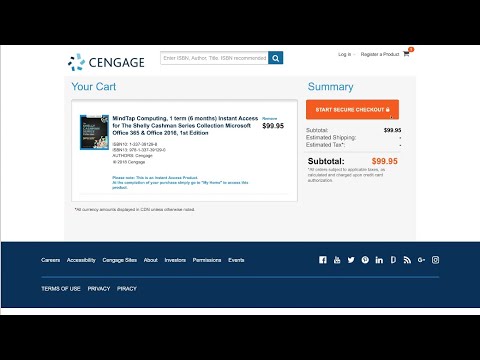 Cengage MindTap Digital Platform Purchase Instructions (w/o Access Code) - updated for 2021