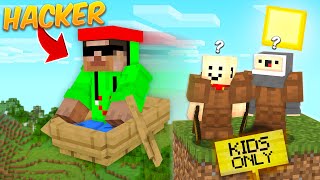 I Hacked into a 'KIDS ONLY' Server In Minecraft...
