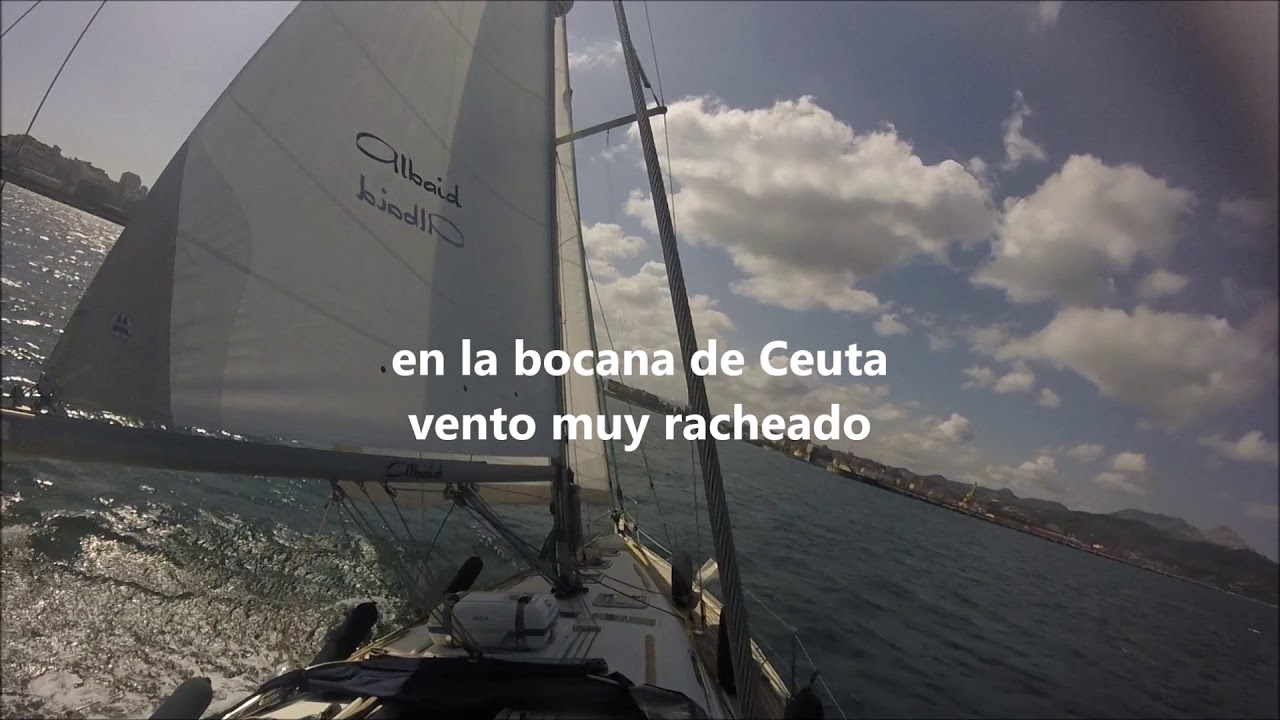 ⁣S/V ALBAID. Navegando de través a toda vela en el Estrecho de Gibraltar. Sailing at beam reach.