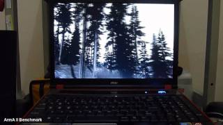 ArmA 2 Benchmarks on MSI GX640 Laptop (video 1)