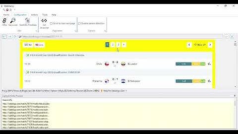 How to scrape Oddslogs website to obtain Minute by Minute Odds values of All matches | 2 stage mine