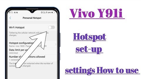 Vivo y91i Hotspot set-up settings hidden features How to use