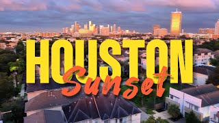 “Watch the Sky Burn: Sunset in Houston TX (Drone View)”