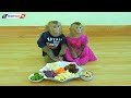 Master Chef Monkey | Obedient Kako With Baby Luna Cooking Sausage With Vegetable Soup