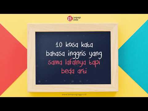 Video: Apakah arti yang sama dalam bahasa inggris?