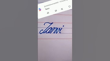 Tanvi name write in cursive writing #beautiful#cursive#writing#youtubevideo#shorts