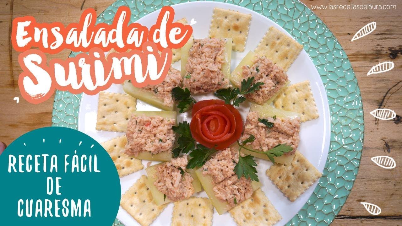 Ensalada de Surimi Receta Fácil y Deliciosa - estilo sushi 🍣 Recetas de Comidas Saludables mexican food megamall