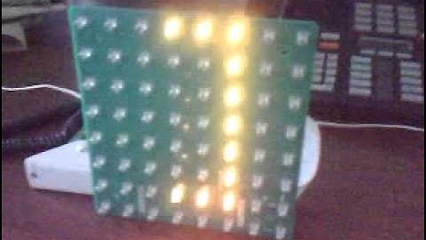 8x8 LED Matrix shows 5x7 font