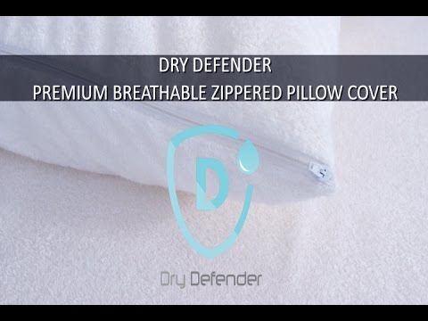 Dry Defender Premium Breathable Zippered Pillow Cover - Waterproof