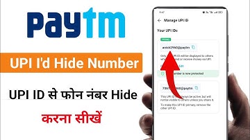 Paytm UPI Number Se Phone Number Hide Kaise Kare | Edit paytm upi id | How to edit paytm upi id