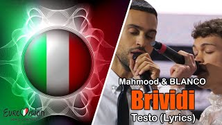 Mahmood & BLANCO - Brividi [Testo/Lyrics] Italy. Eurovision 2022